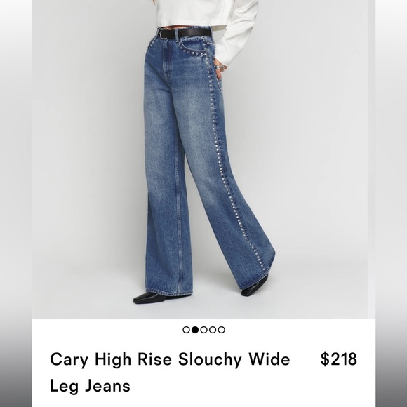 Reformation Pants - Reformation Cary High Rise Slouchy Wide Leg Jeans